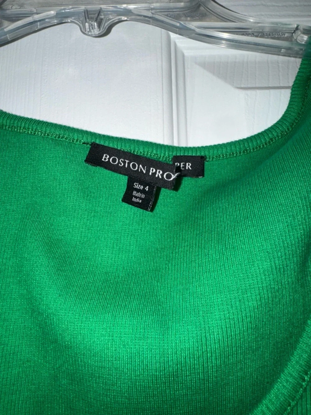 Boston Proper Green Linen Ruffle Ribbed Top! - Picture 3 of 3
